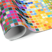 Afbeelding van een kleurrijk kleurig kleurstofglit cadeaupapier (Rol Hoek)