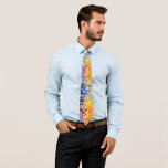 Afbeelding van een kleurrijk kleurig kleurstofglit stropdas<br><div class="desc">Afbeelding van een multicolor geometrische vierkantjes,  een disco glitter-achtig in een naadloos geometrisch patroon</div>