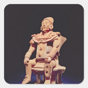 Afbeelding van een krijger in het volledige gebied vierkante sticker