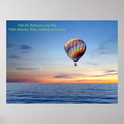 Afbeelding van een luchtballon voor poster (Voorkant)