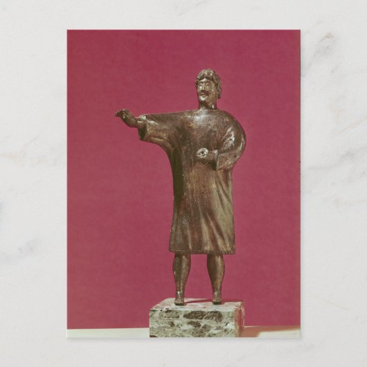 Afbeelding van een man met sagum briefkaart (Voorkant)