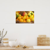 Afbeelding van een mand met vruchten poster (Keuken)