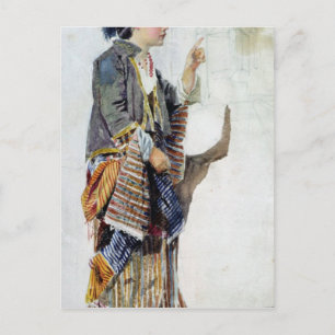 Afbeelding van een meisje in het Turkse kostuum, 1 Briefkaart