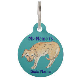 afbeelding van een met struikgewas gemengde fokhon huisdierpenning