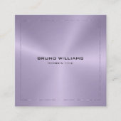 Afbeelding van een metalen paarse grens vierkante visitekaartje (Voorkant)