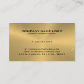 Afbeelding van een metallisch goudhoudend tintacce visitekaartje (Achterkant)