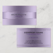 Afbeelding van een metallisch paars met glanzende  visitekaartje (Voorkant / Achterkant)
