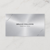 Afbeelding van een metallisch zilver glimmend lijn visitekaartje (Voorkant)