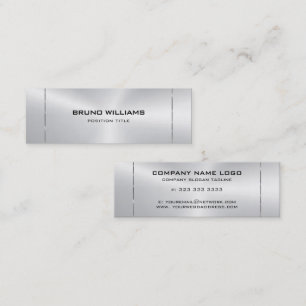 Afbeelding van een metallisch zilver Klein accent  Mini Visitekaartje