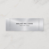 Afbeelding van een metallisch zilver Klein accent  Mini Visitekaartje (Voorkant)