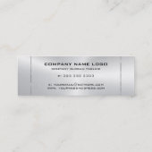 Afbeelding van een metallisch zilver Klein accent  Mini Visitekaartje (Achterkant)