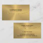 Afbeelding van een metallische Faux Gold Texture Visitekaartje (Voorkant / Achterkant)
