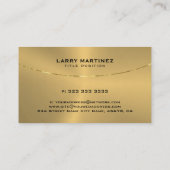 Afbeelding van een metallische Faux Gold Texture Visitekaartje (Achterkant)