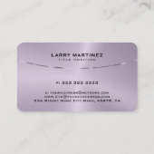 Afbeelding van een metallische Paarse tint Visitekaartje (Achterkant)