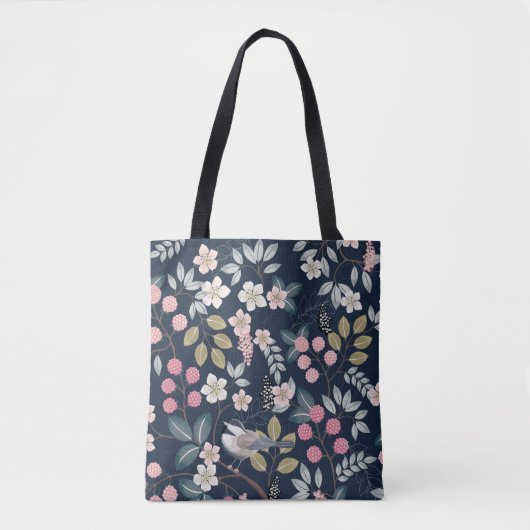 afbeelding van een naadloos floreel patroon tote bag (Voorkant)