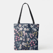 afbeelding van een naadloos floreel patroon tote bag (Achterkant)