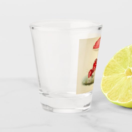 afbeelding van een paddenstoel shot glas (Links)