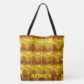 Afbeelding van een prachtig geel kunstpatroonontwe tote bag (Achterkant)