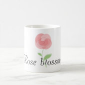 Afbeelding van een rond roos bloemkussen koffiemok (Center)