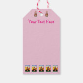 afbeelding van een schattig bruinkonijn cadeaulabel (Achterkant)