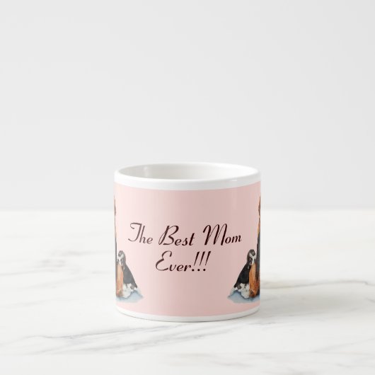 afbeelding van een schattige beagelpuppy die mam b espresso kop (Voorkant)