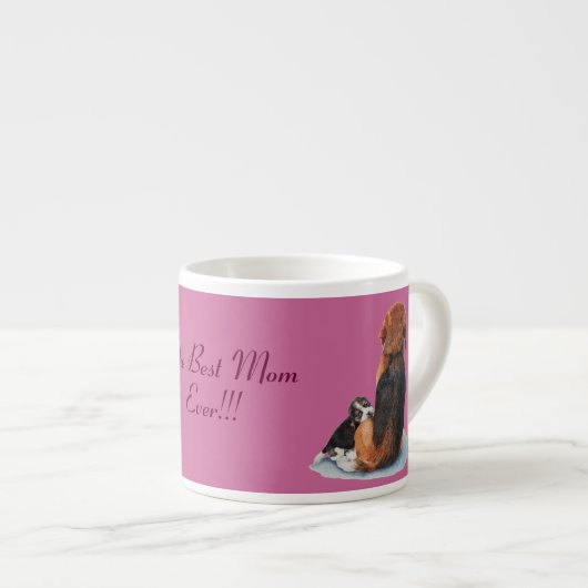 afbeelding van een schattige beagelpuppy die mam b espresso kop (Voorkant rechts)