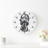 afbeelding van een schetsgasmasker grote klok (Huis)