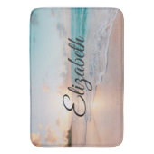 Afbeelding van een strand bij de zonnescherm badmat (Voorkant Verticaal)