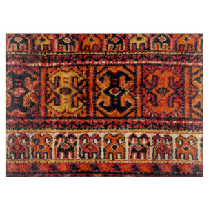 Afbeelding van een tapijt. Indrukwekkende textuur Snijplank