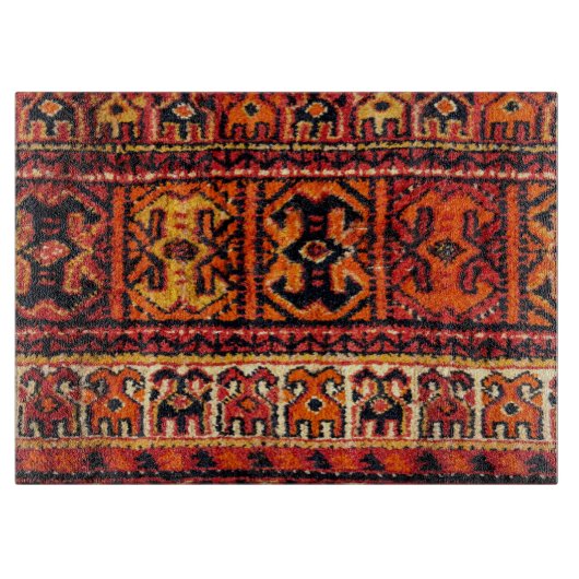 Afbeelding van een tapijt. Indrukwekkende textuur Snijplank (Voorkant)