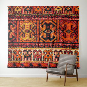 Afbeelding van een tapijt. Indrukwekkende textuur Wandkleed