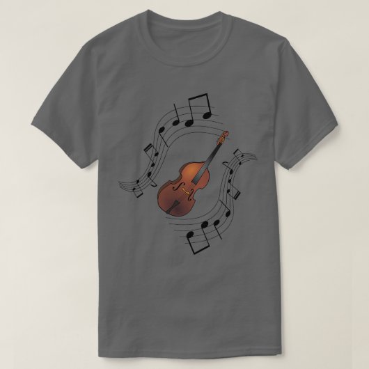 Afbeelding van een viool met geluid t-shirt (Design voorkant)