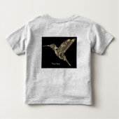 Afbeelding van een vogel Uw tekst Heathergrijs fij Kinder Shirts (Achterkant)