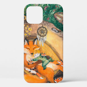 afbeelding van een waterverf van een beenvos op ee Case-Mate iPhone case