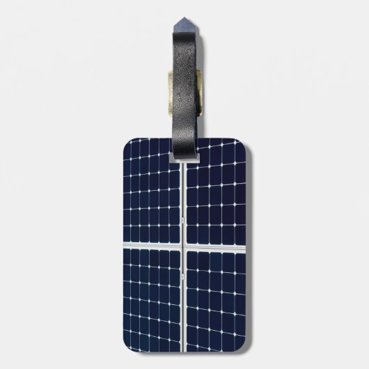 Afbeelding van een zonnepaneel grappig bagagelabel (Achterkant verticaal)