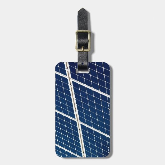 Afbeelding van een zonnepaneel grappig bagagelabel (Voorkant verticaal)