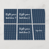 Afbeelding van een zonnepaneel grappig briefkaart (Voorkant)