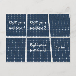 Afbeelding van een zonnepaneel grappig briefkaart