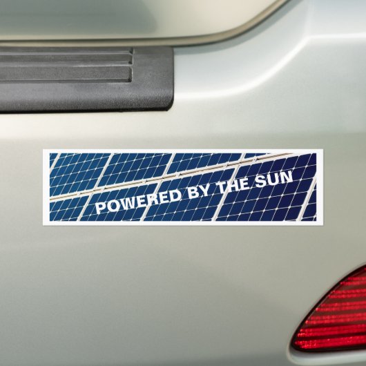 Afbeelding van een zonnepaneel grappig bumpersticker (Op auto)