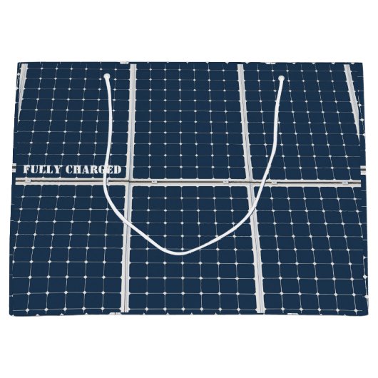 Afbeelding van een zonnepaneel grappig groot cadeauzakje (Voorkant)