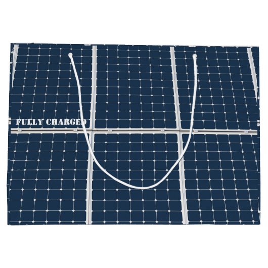 Afbeelding van een zonnepaneel grappig groot cadeauzakje (Achterkant)