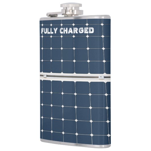 Afbeelding van een zonnepaneel grappig heupfles (Links)