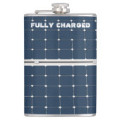 Afbeelding van een zonnepaneel grappig heupfles (Voorkant)