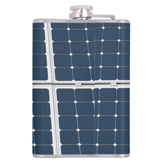 Afbeelding van een zonnepaneel grappig heupfles (Achterkant)