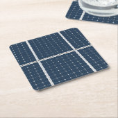 Afbeelding van een zonnepaneel grappig kartonnen onderzetters (Schuin)