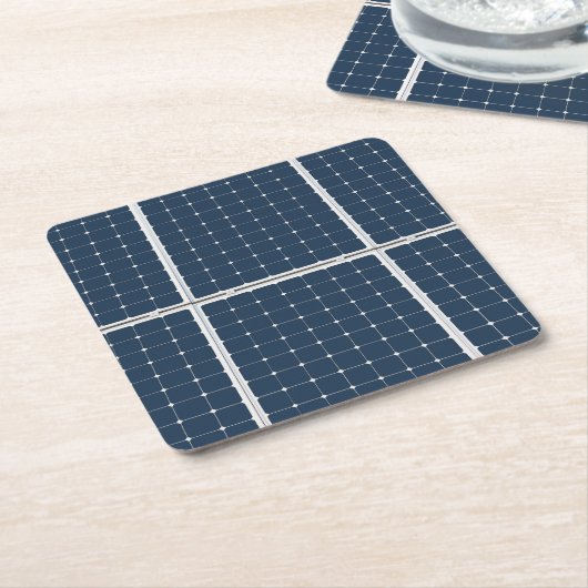 Afbeelding van een zonnepaneel grappig kartonnen onderzetters (Schuin)