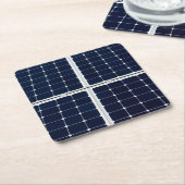 Afbeelding van een zonnepaneel grappig kartonnen onderzetters (Schuin)