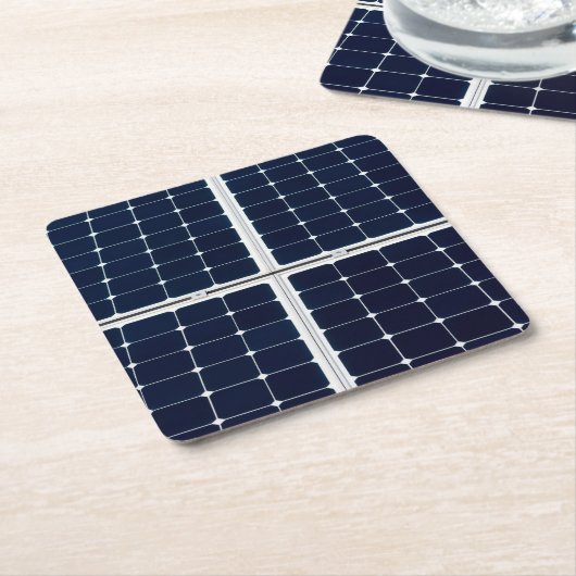 Afbeelding van een zonnepaneel grappig kartonnen onderzetters (Schuin)