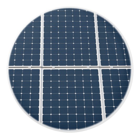 Afbeelding van een zonnepaneel grappig keramische knop (Voorkant)