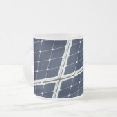 Afbeelding van een zonnepaneel grappig matglas koffiemok (Voorkant links)